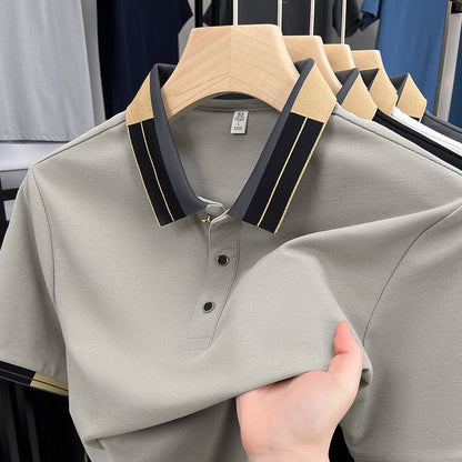Herren Poloshirt Slim Fit Modern Grau