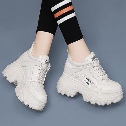 Damen Sneaker Chunky Komfort Schuhe Große Sohle