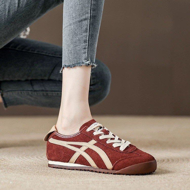 Damen Sneaker Sportlich Veloursleder Bequem Komfortabel