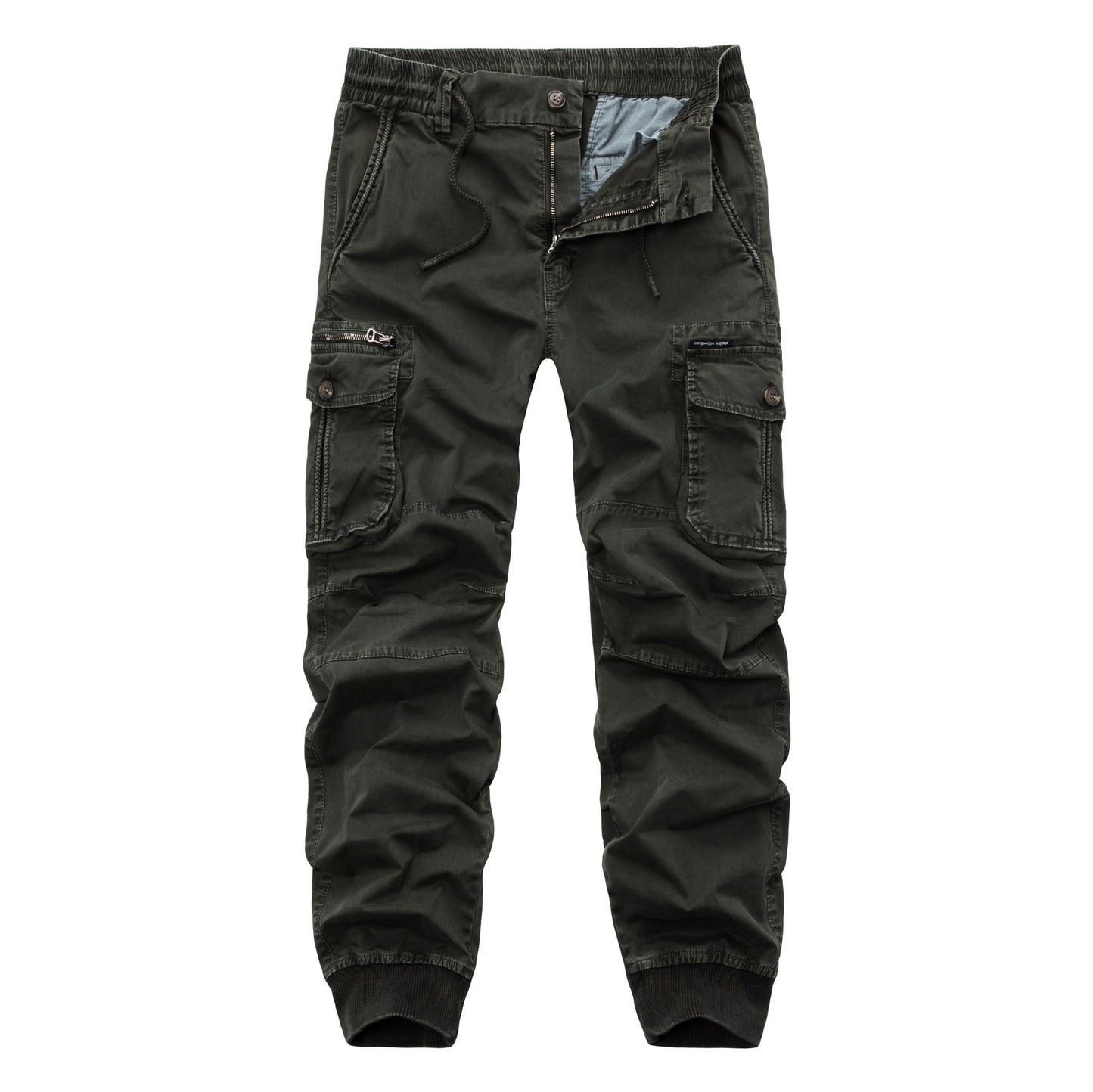 Herren Cargohose Bequem Elastisch Viel Taschen