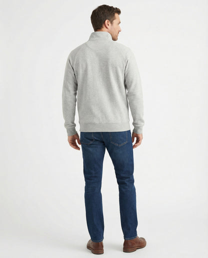 Herren Sweatjacke Stehkragen Raglan Ärmel Reißverschluss Modern