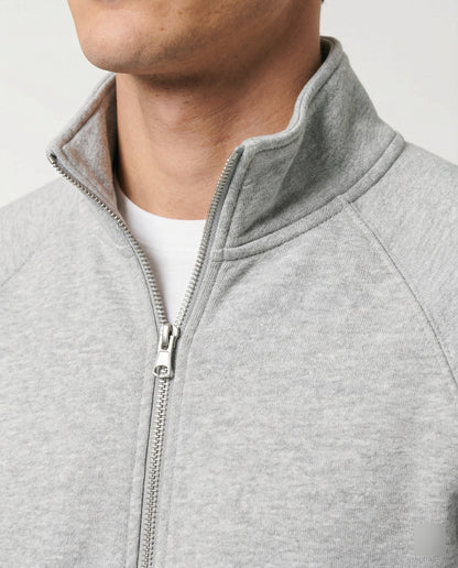 Herren Sweatjacke Stehkragen Raglan Ärmel Reißverschluss Modern