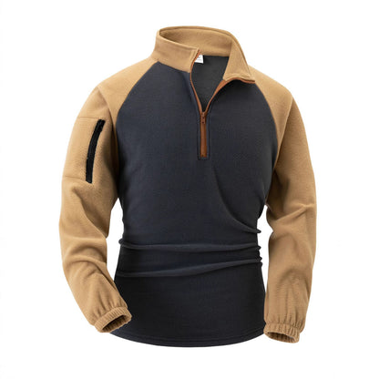 Herren Fleece Pullover Praktisch Mit Taschen Reißverschluss - BerlinGlamour