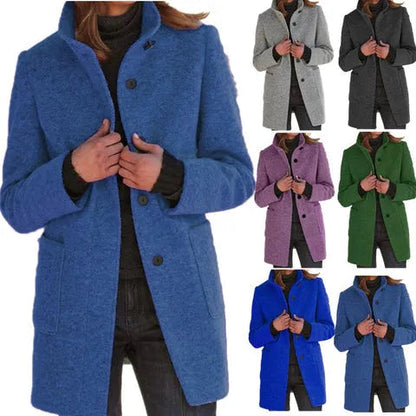 Elegante Wolljacke Damen Klassisch Warm
