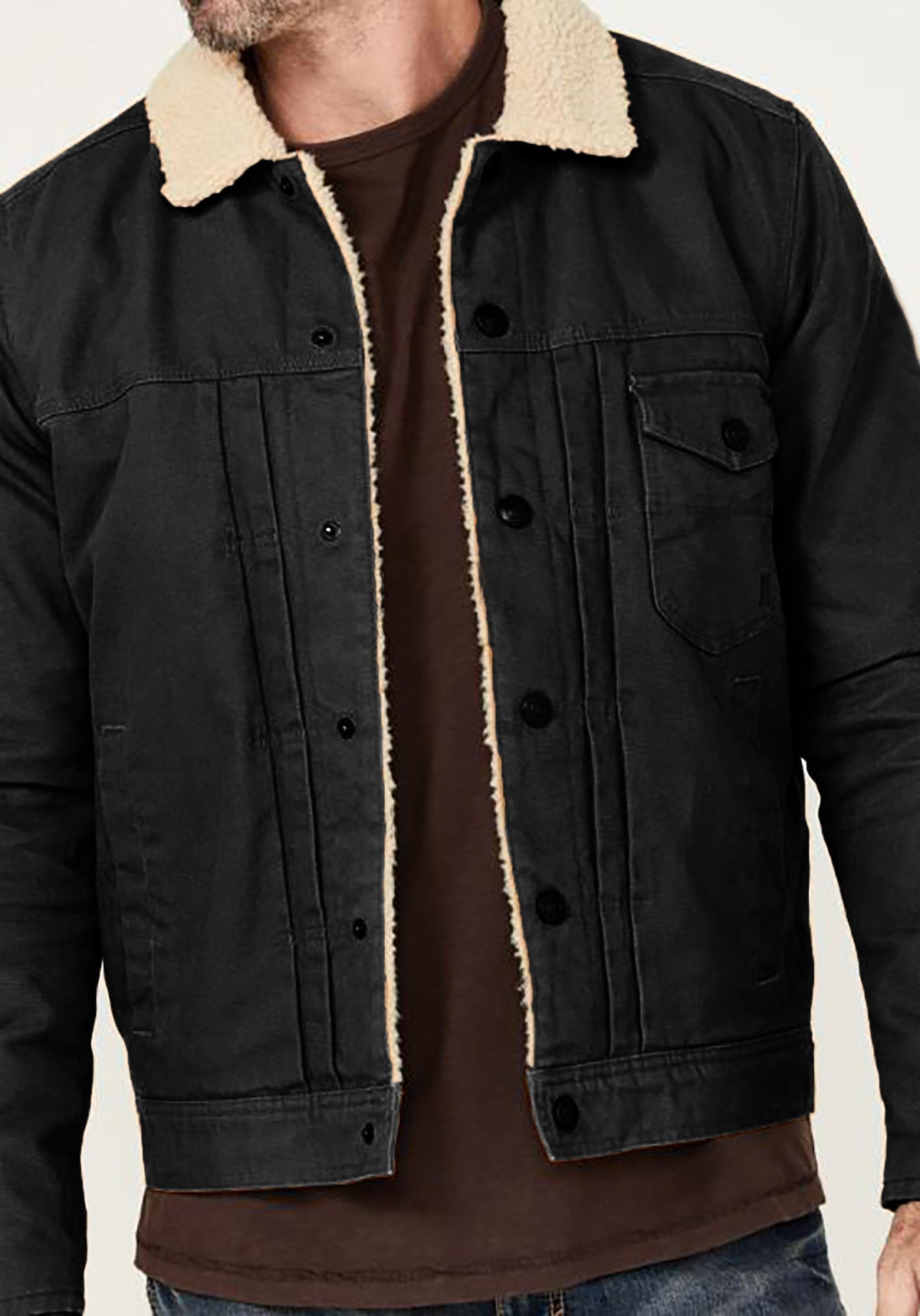 Herren Fleecegefütterte Denimjacke BerlinGlamour für Online-Shop.