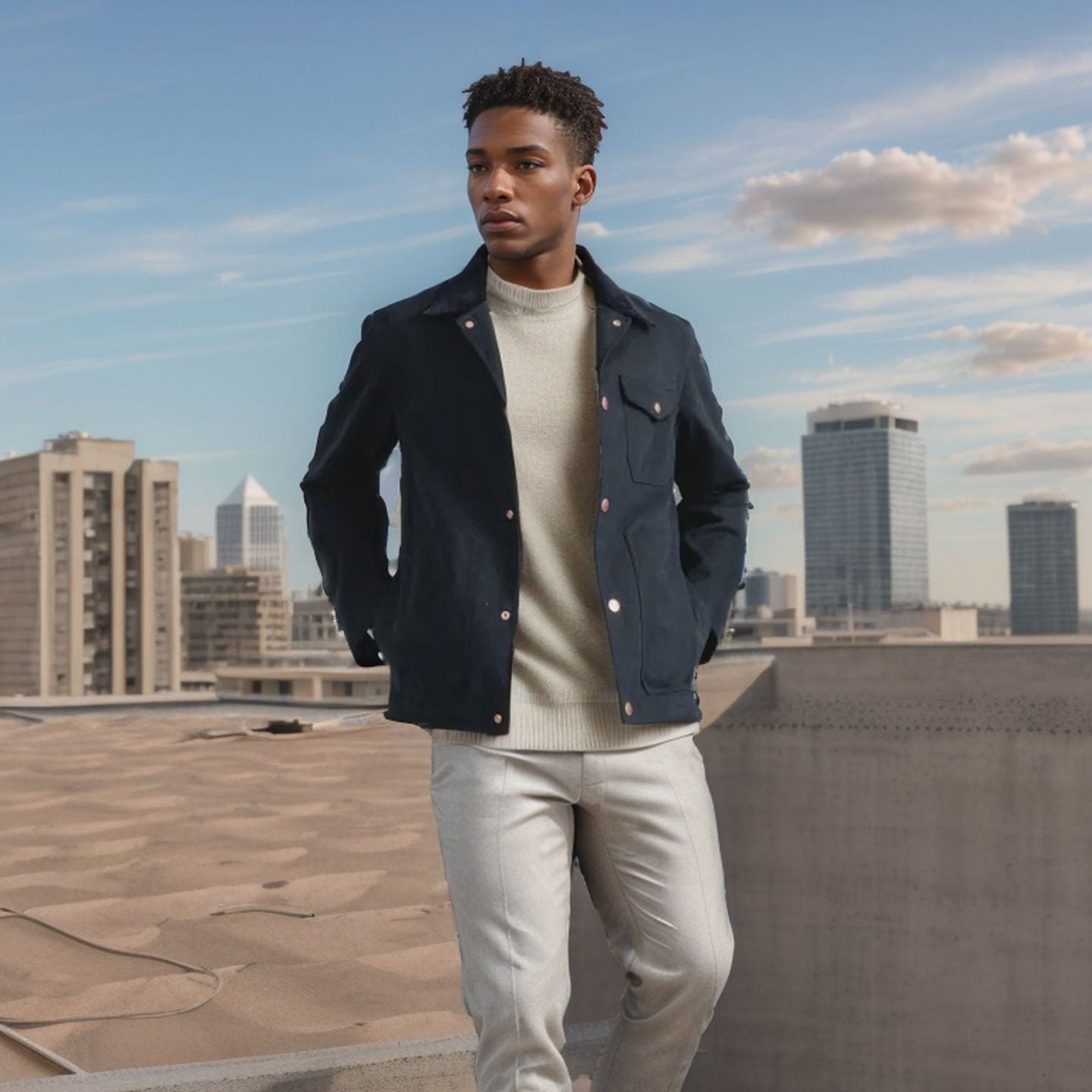 Herren Jacke lässig Baumwoll Worker Style Casual - BerlinGlamour
