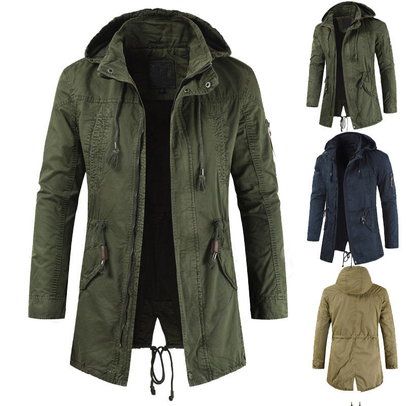 Herren Funktionsjacke Wasserdicht mit Reißverschluss und Verstellbare Kapuze - BerlinGlamour