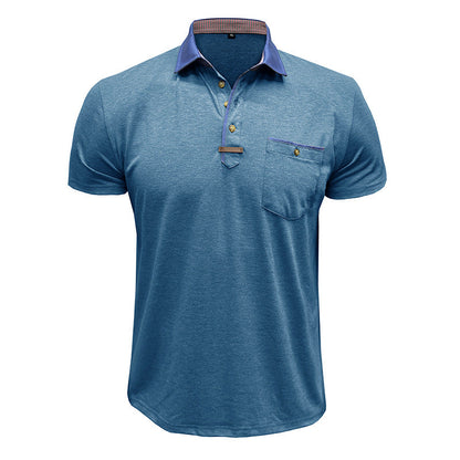 Herren Polo-Shirt Moderner Kragen Slim Fit