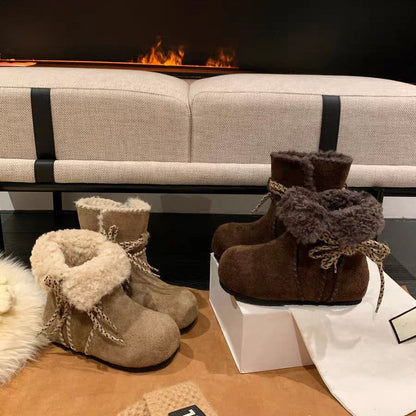 Damen Winterstiefel Weich Warm Schnürstiefel - BerlinGlamour