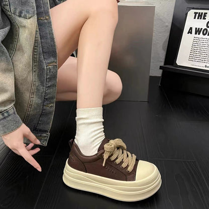 Damen Sneaker Modisch Elastisch Kontrast Sohle