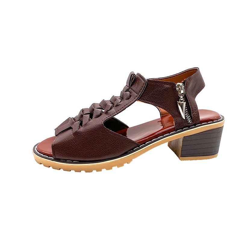 Damen Sandalen mit Absatz Orthopädisch Bequem Spitze