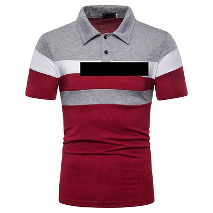 Herren Poloshirt Kurzarm Farbstreifen Modern