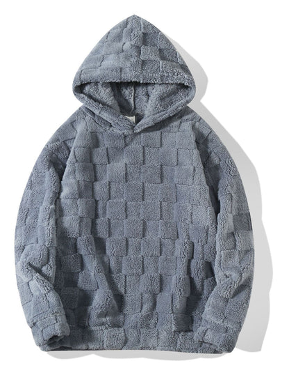 Herren Pullover Kapuze Plüsch Weich Modern