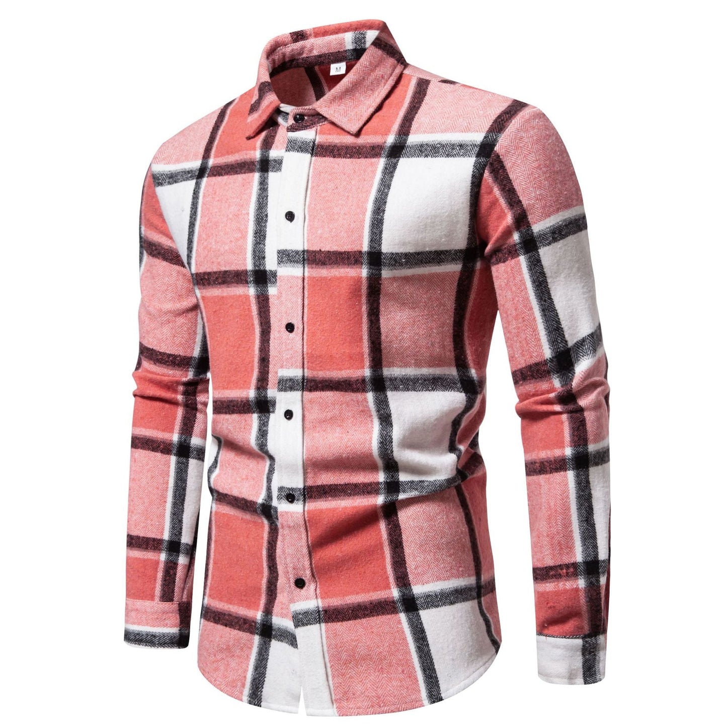 Herren Flanellhemd Karomuster Modern Schwarz