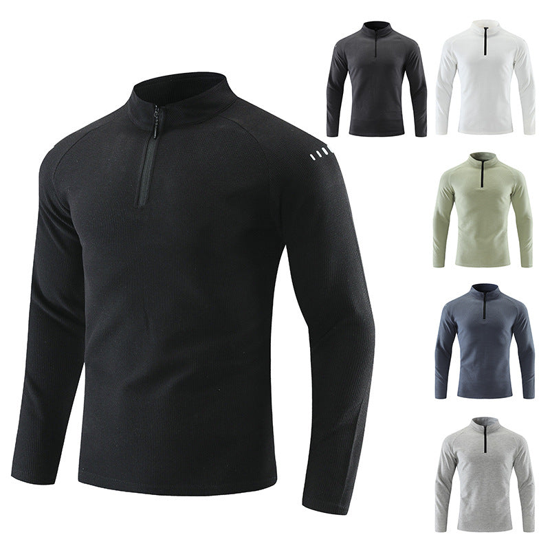 Herren Sportpullover Kurz Reißverschluss Funktionsfaser - BerlinGlamour