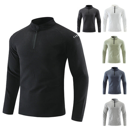 Herren Sportpullover Kurz Reißverschluss Funktionsfaser - BerlinGlamour