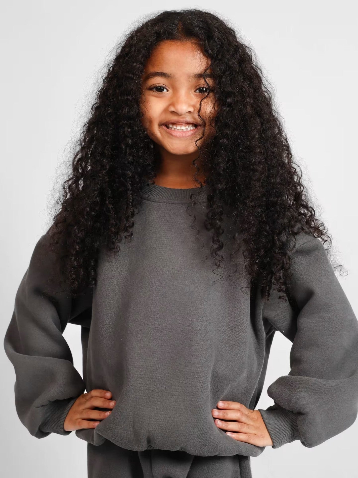 Damen Sweatshirt Oversized Schultern Hochkragen Bequem