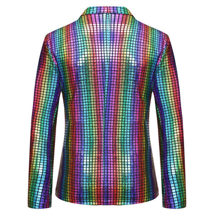 Herren Sakko Paillettenjacke Modern Glamour