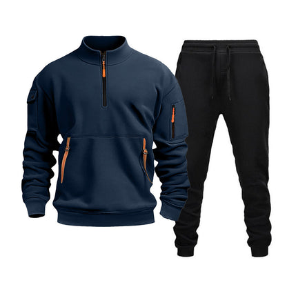 Herren Sportanzug Modern Funktionsanzug mit Taschen