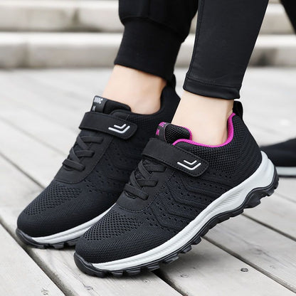 Damen Sport-Schuhe atmungsaktiv rutschfest mit Klettverschluss