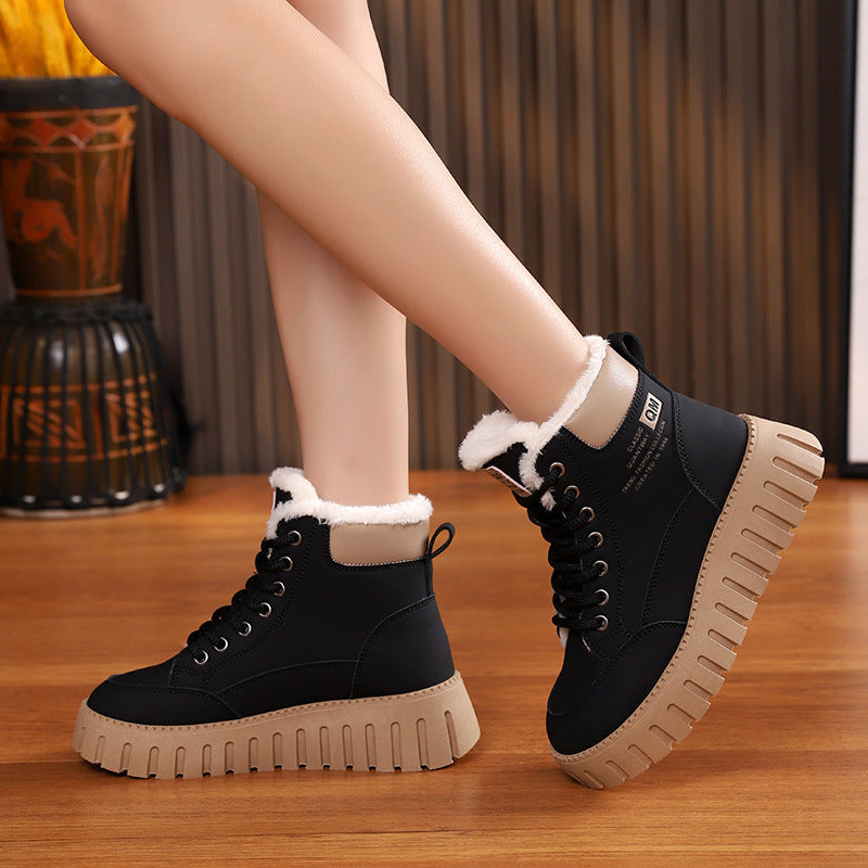 Damen Winterstiefel Warm Isoliert Trittstabiler Schnee Stiefel