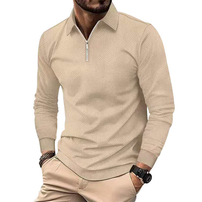 Stilvoller Herren Pullover Stehkragen Strukturiert Modern