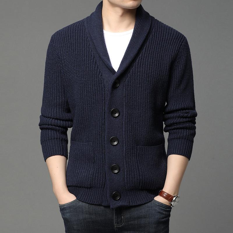 Herren Strickjacke Kuschelig Modern mit Taschen