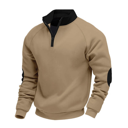 Herren Sportpullover Warm Hochkragen Reißverschluss