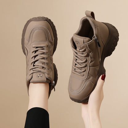 Damen Sneaker Sportlich mit Reißverschluss und Weichsohle