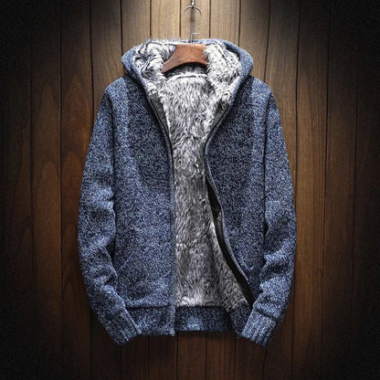 Herren Kapuzenjacke Weich Warm Mit Seitentaschen