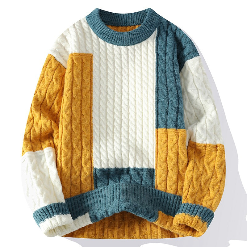 Herren Pullover Kabelstrick Modisch Stilvoll - BerlinGlamour