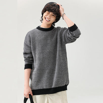 Grobstrickpullover Herren Großkaromodell Bequem