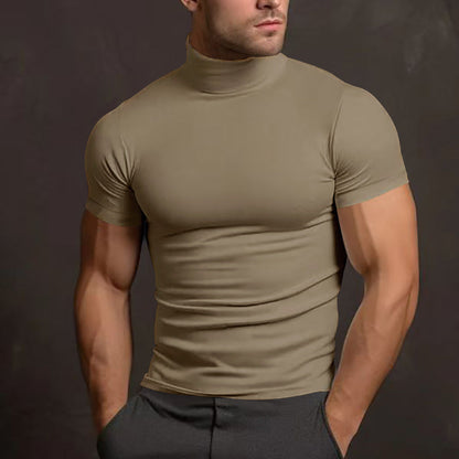 Herren T-Shirt Slim Fit Kurzarm mit Elastischem Material