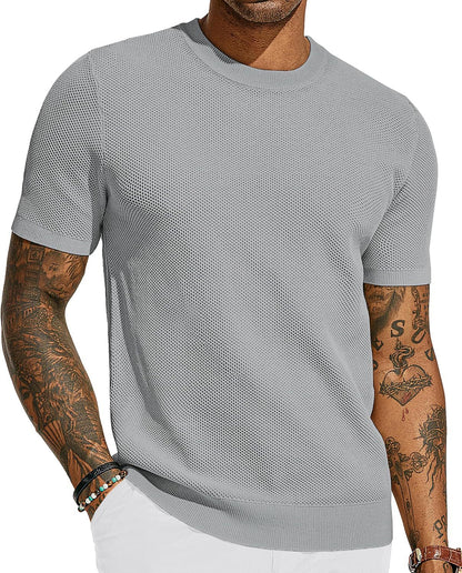 Herren T-Shirt Atmungsaktiv Netz-Top Sportlich