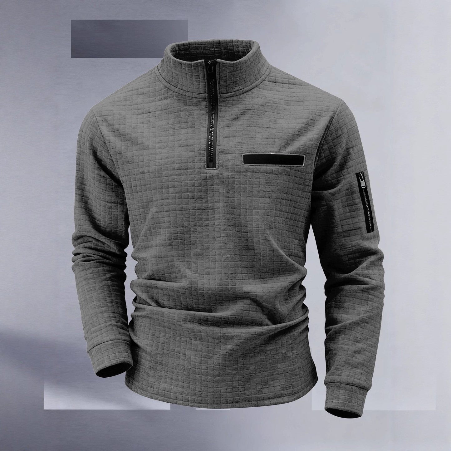 Herren Pullover Stehkragen Modern Glamour Style