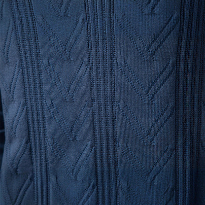 Herren Pullover V-Ausschnitt Struktur Optik Modern