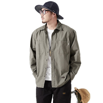 Herren Hemd Lässig Utility Style Modern