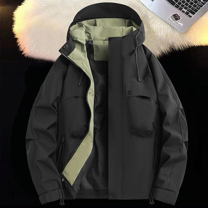 Herren Funktionsjacke atmungsaktiv wasserabweisend mit großen Taschen