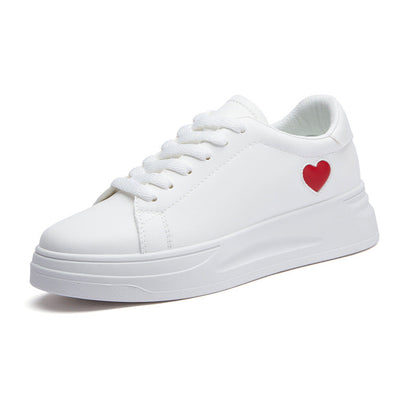 Damen Sneaker Bequem Herzförmig Laufsohle Mode