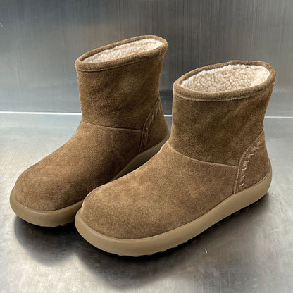 Damen Winterstiefel Bequem Wildleder Kuschelig Warm - BerlinGlamour