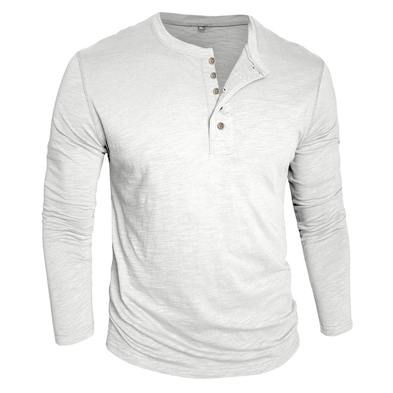 Herren Langarmshirt Knopfverschluss Modern Berlin_Style