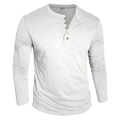 Herren Langarmshirt Knopfverschluss Modern Berlin_Style