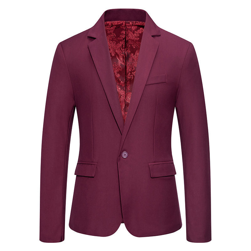 Herren Blazer Hochzeit Elegant Slim Fit Schwarz