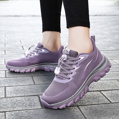 Damen Laufschuhe Sportlich Atmungsaktiv Schnellschnürung