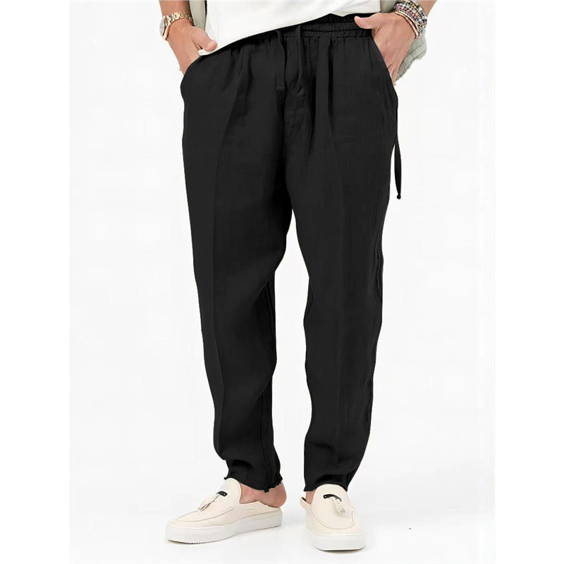 Herren Sommerhose Leicht Elastischer Bund Mit Seitentaschen