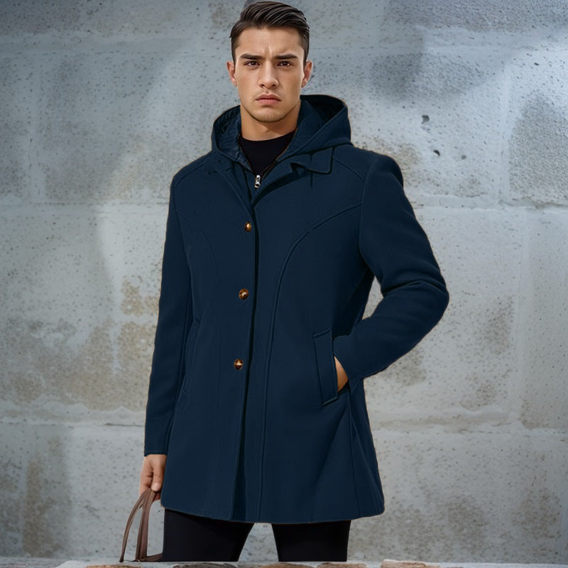 Herren Parka Modern mit Kapuze Wasserabweisend