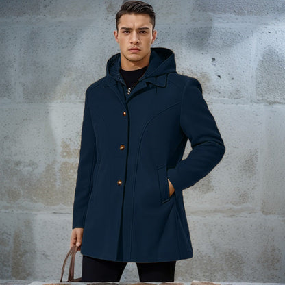 Herren Übergangsjacke Kapuze Modern Urban Style