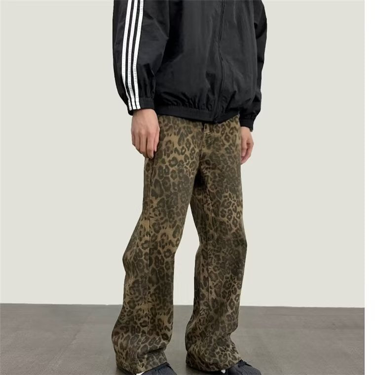 Herren Leoprint-Hosen Lässig Bequem Trendig - BerlinGlamour