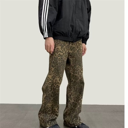 Herren Leoprint-Hosen Lässig Bequem Trendig - BerlinGlamour
