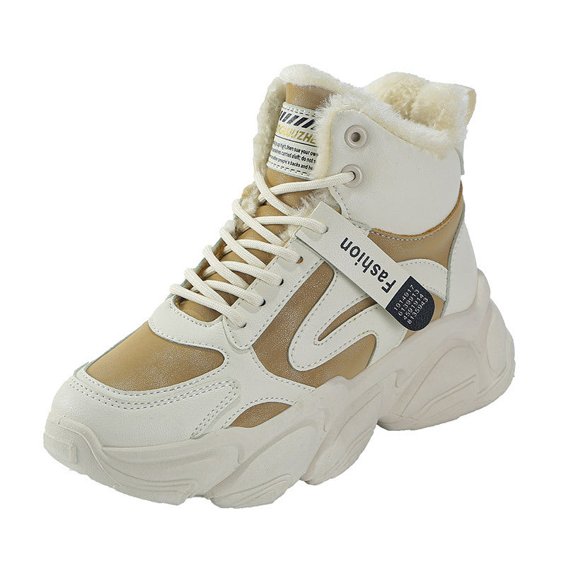Damen Sneaker High-Top Warm Isoliert Rutschfest Winter